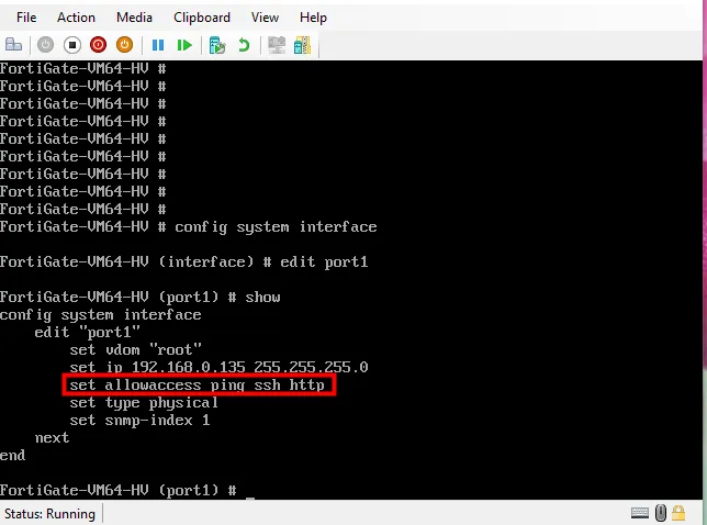 <strong>FortiGate VM Trial license not working</strong> 11 allowaccess