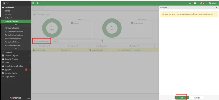 <strong>FortiGate Local User & Group Authentication</strong> 15 Create two local users14